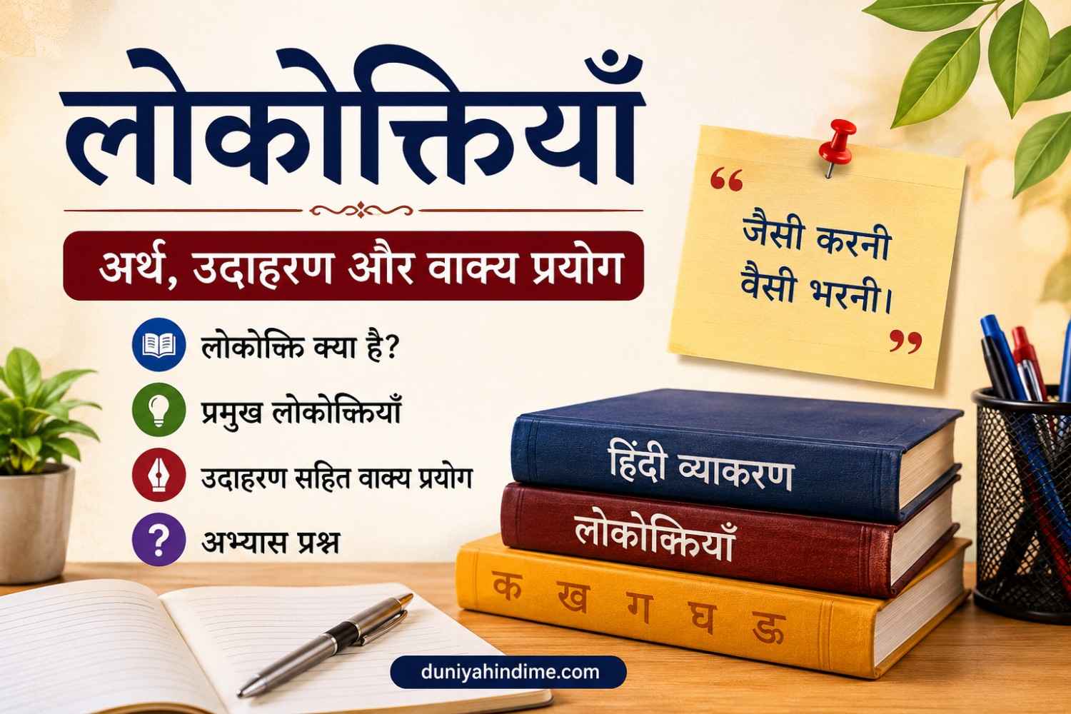 लोकोक्तियाँ : अर्थ, उदाहरण, वाक्य प्रयोग लोकोक्तियाँ (Lokoktiyan) – अर्थ, उदाहरण और वाक्य प्रयोग संबंधी फीचर इमेज